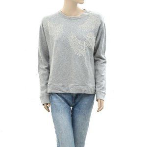 Nice Things Paloma S Grey Sweatshirt Pullover Top Solid Cozy Comfy L NEW